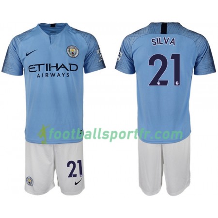 Tenue Manchester City SILVA 21 Enfant Domicile 2018-2019 Maillot de Foot